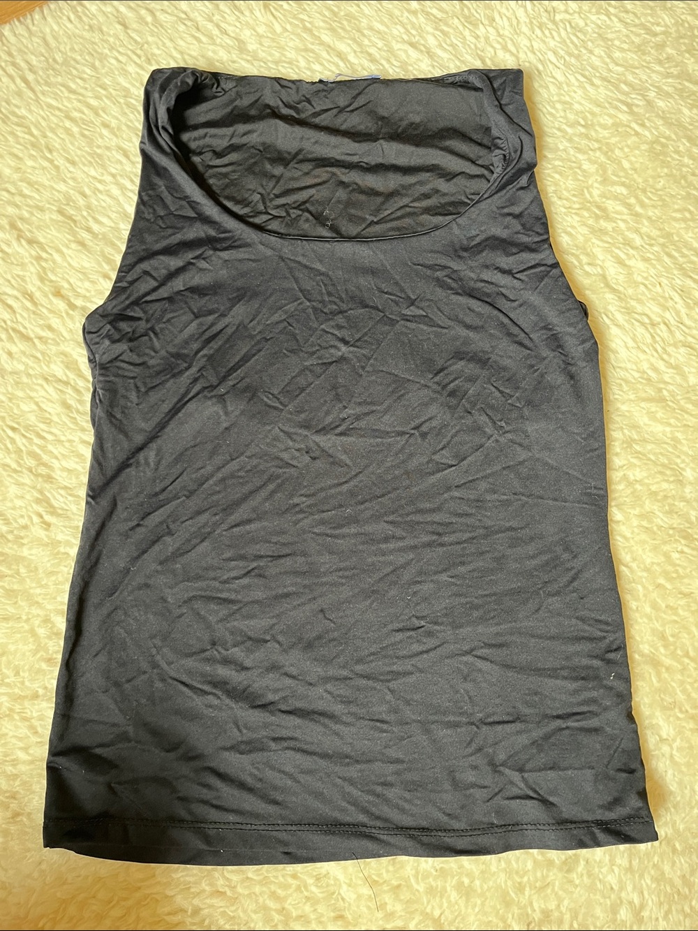 Zara Black Women's Scoop Neck Tank Top Soze L